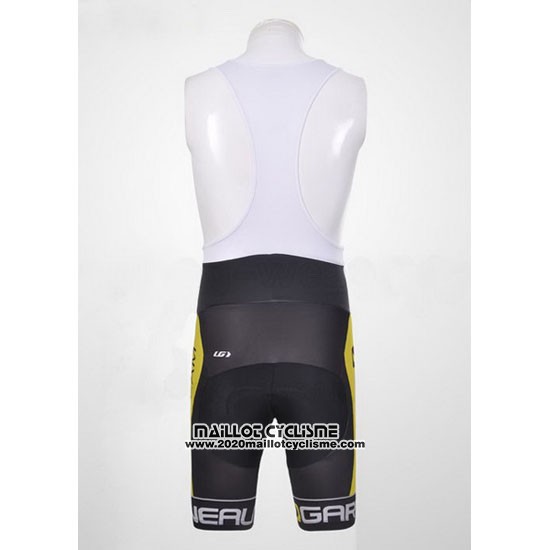 2011 Maillot Ciclismo Louis Garneau Noir et Jaune Manches Courtes et Cuissard
